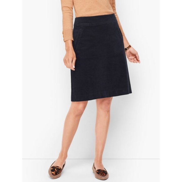 TALBOTS Corduroy Army Green Skirt - Picture 1 of 6